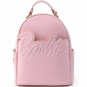 Barbie Rose Gold Logo Convertible Loungefly Backpack
